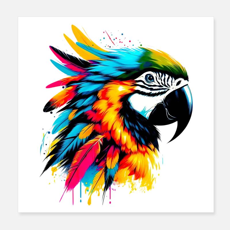 Papagei Poster 20x20 cm