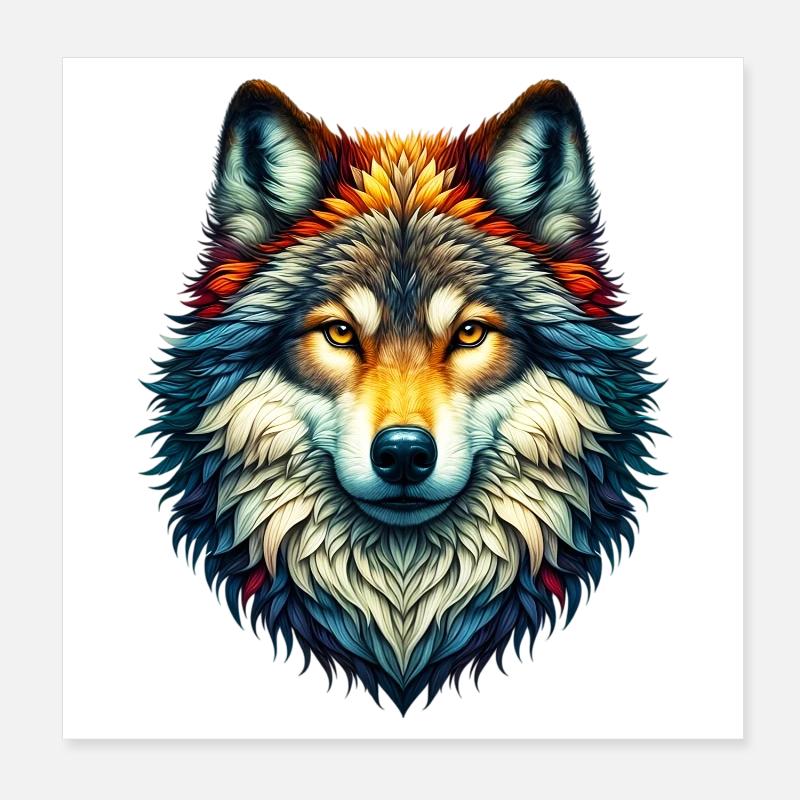 Loup Poster 20 x 20 cm