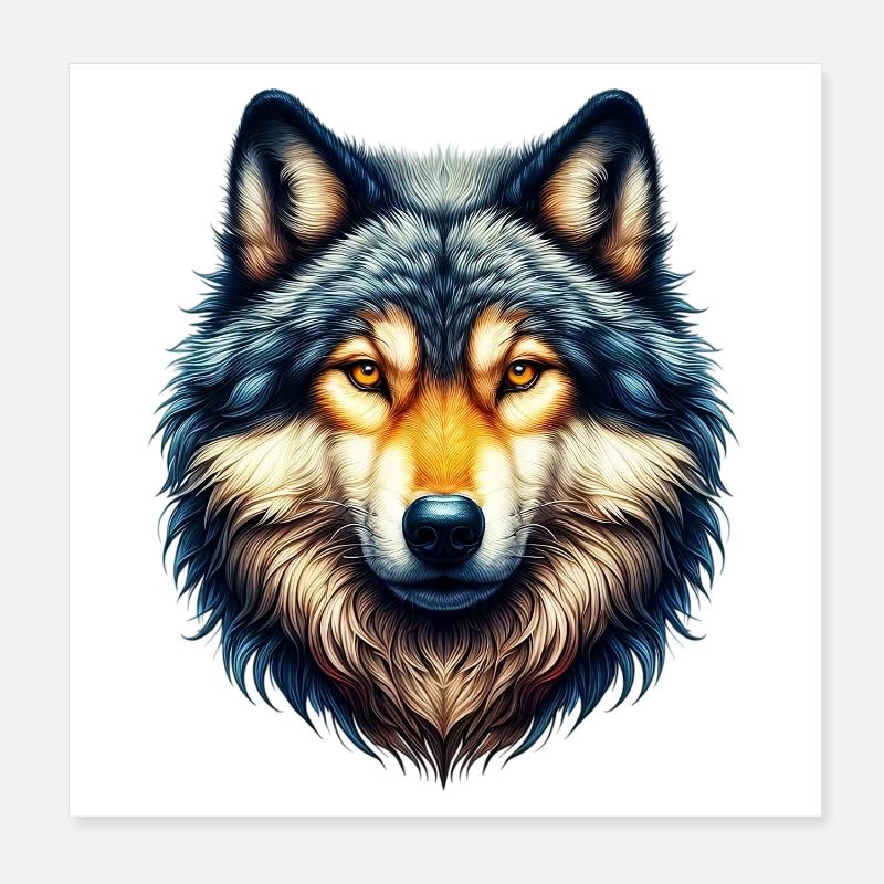 Loup Poster 20 x 20 cm