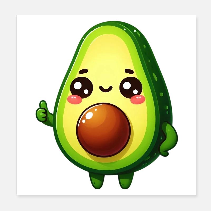 Avocado Poster 20x20 cm