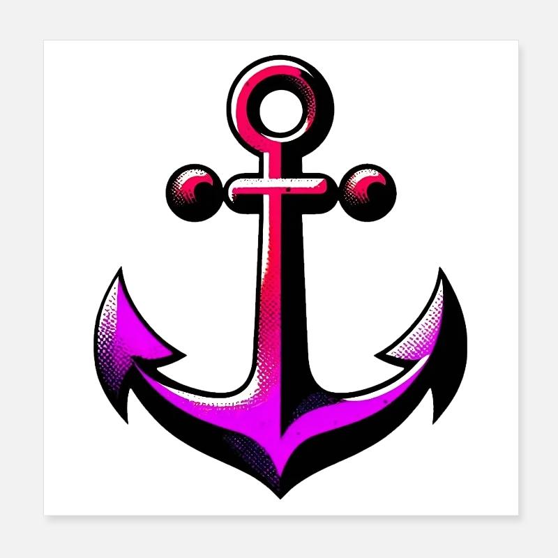 Ein Anker Poster 20x20 cm