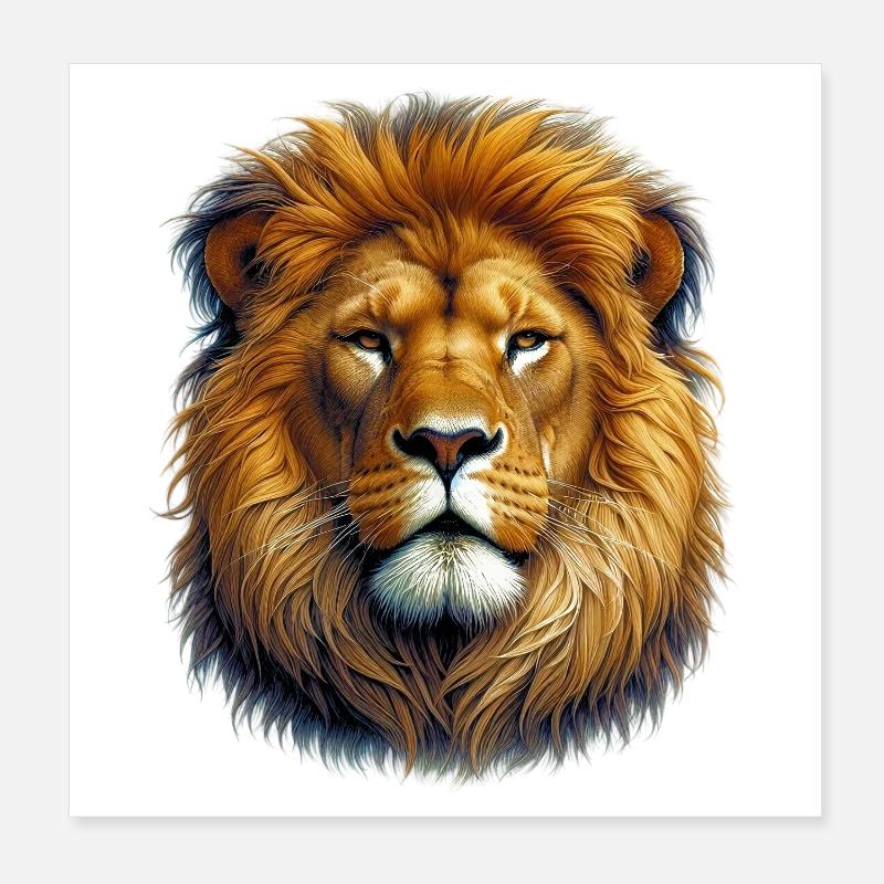 Löwe Poster 20x20 cm