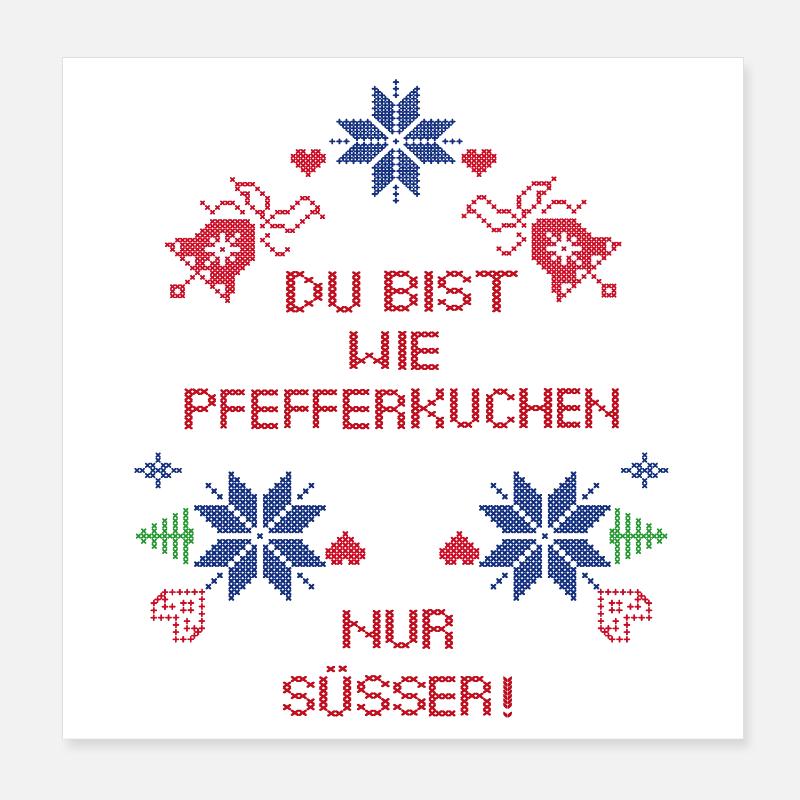 Pfefferkuchen Advent Poster 20x20 cm