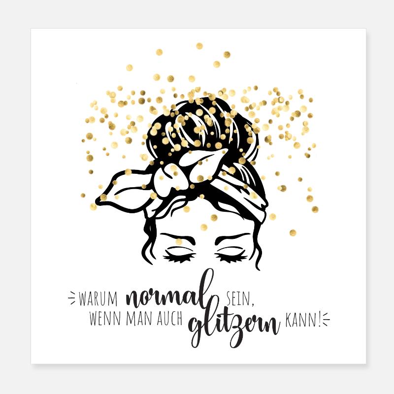 Glitter confetti saying Poster 8" x 8" (20x20 cm)