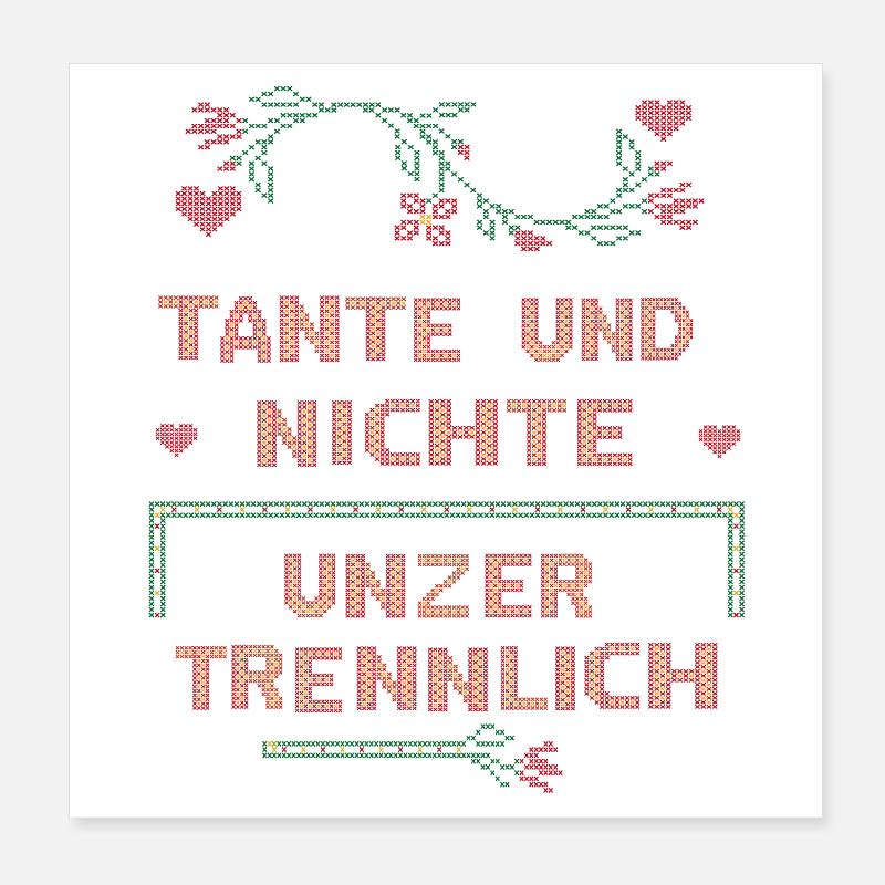 Aunt and niece inseparable Poster 8" x 8" (20x20 cm)