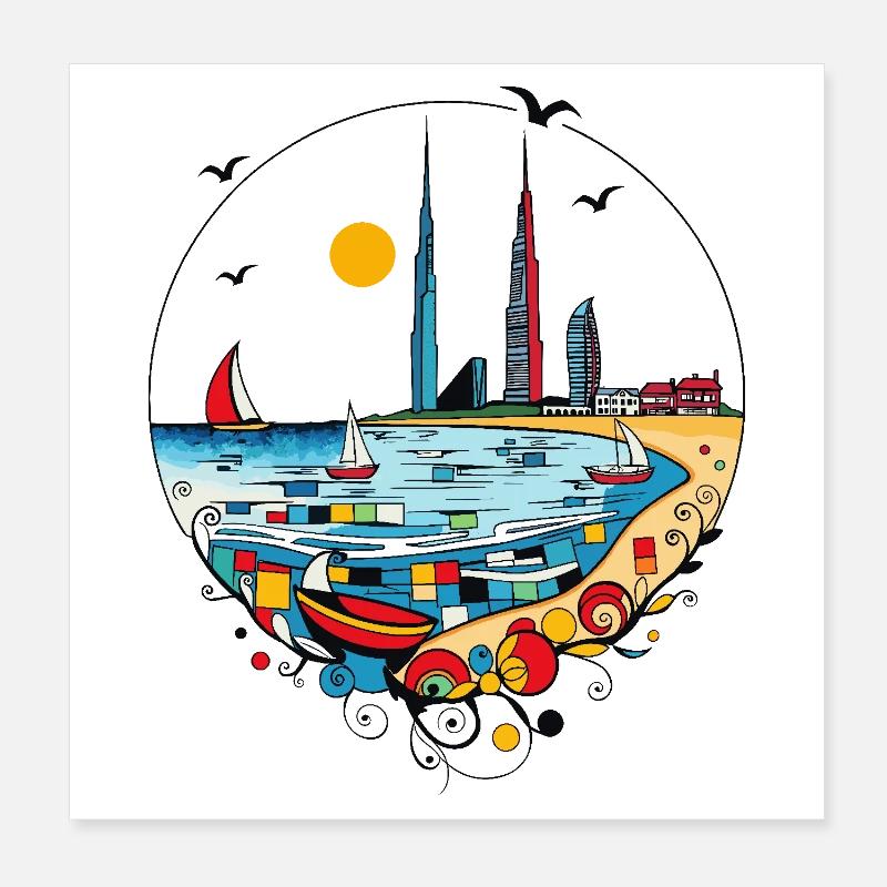 Dubai Poster 8" x 8" (20x20 cm)
