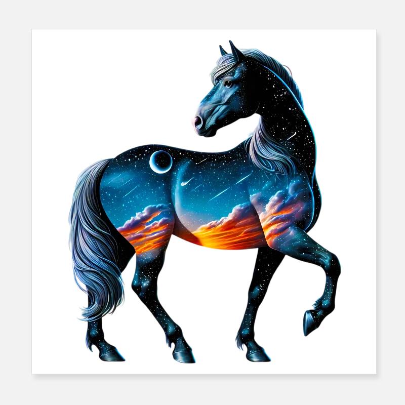 Pferd Poster 20x20 cm