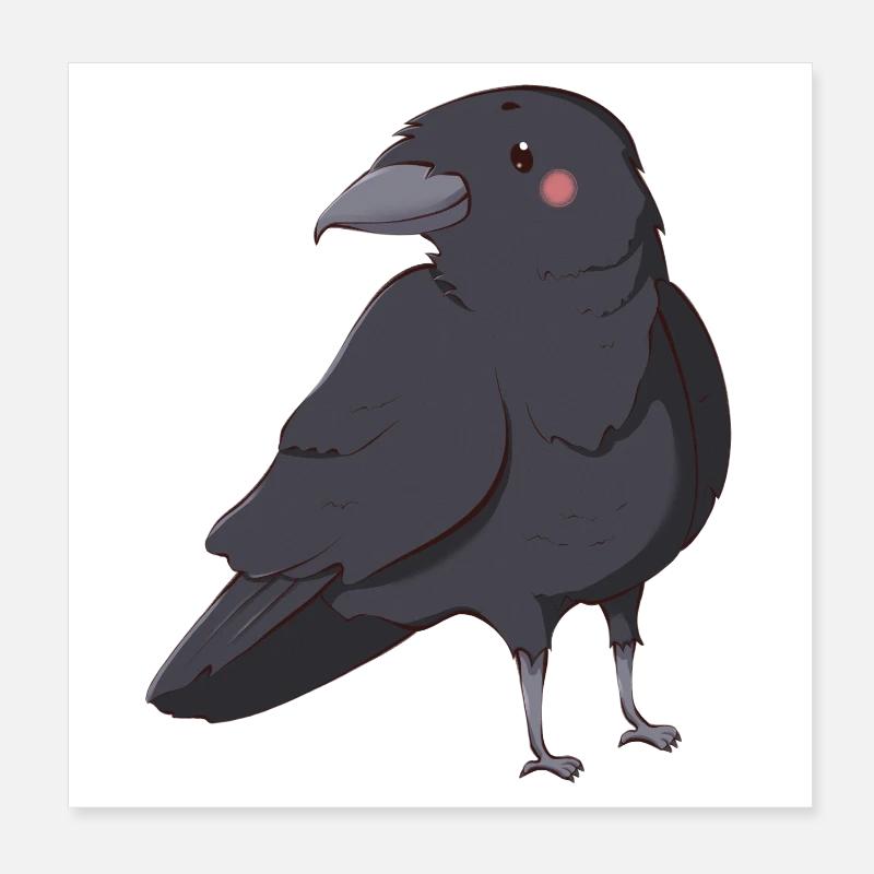 Rabe Poster 20x20 cm