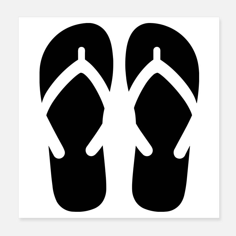 Flip-Flops Poster 20x20 cm