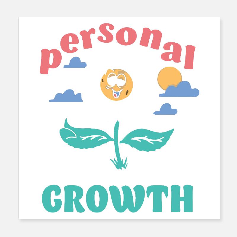 Personal Growth Daisy Poster 8" x 8" (20x20 cm)