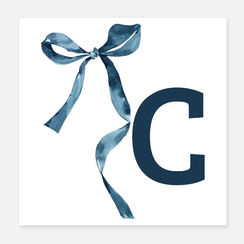 Monogram c gift idea Poster 8" x 8" (20x20 cm)