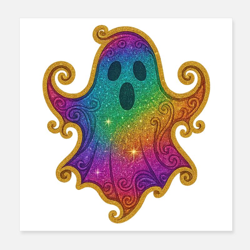 Regenbogen Geist Glitter Poster 20 x 20 cm
