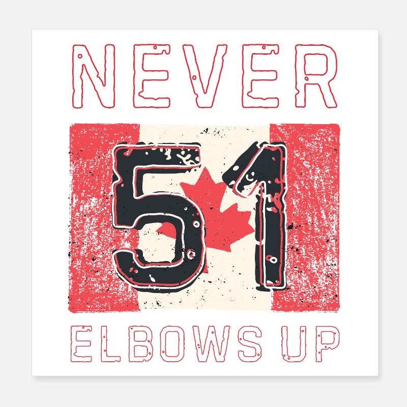 Ellbogen hoch Kanada Protest T-Shirt Poster 20x20 cm