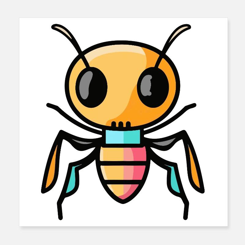 Ant Halloween Zombie Poster 8" x 8" (20x20 cm)