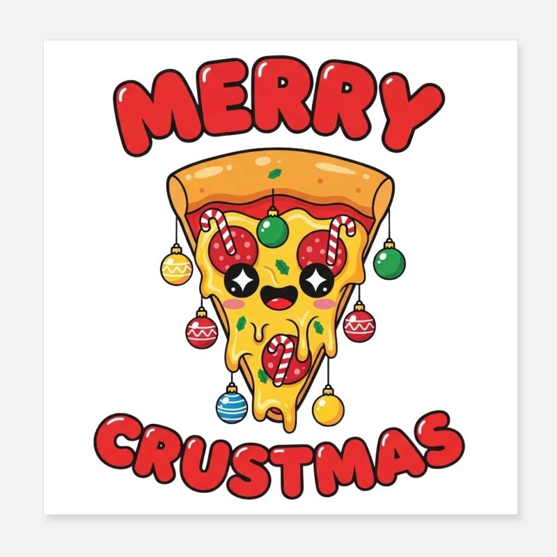 Merry Crustmas Poster 20x20 cm