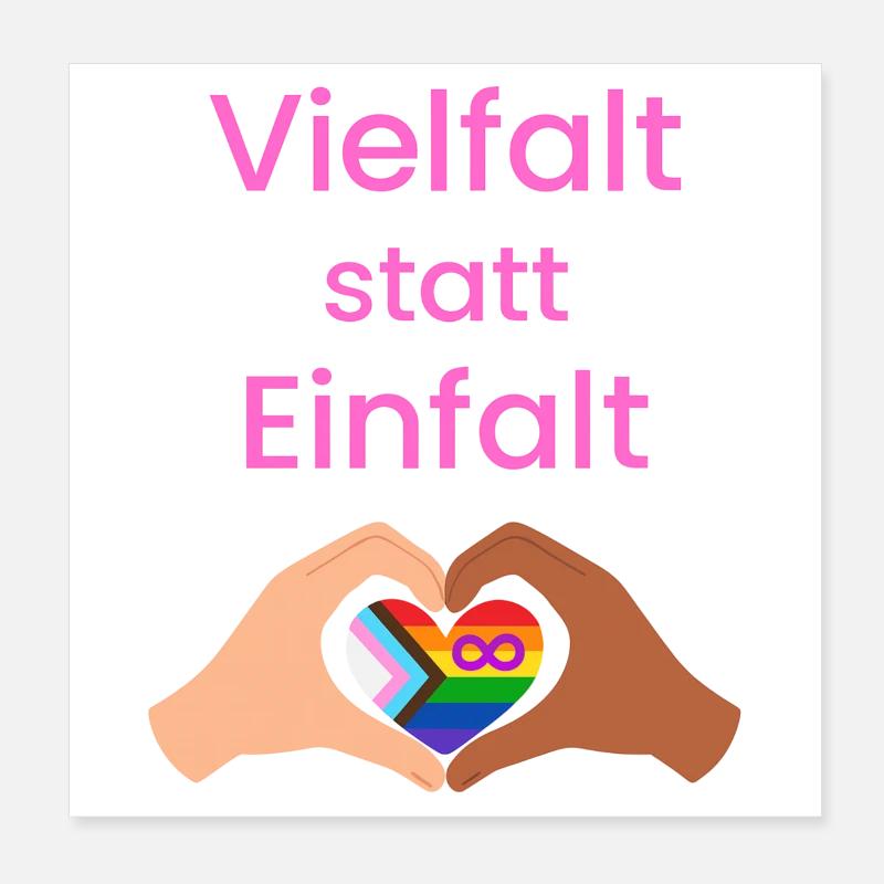 Diversity instead of simplicity Poster 8" x 8" (20x20 cm)