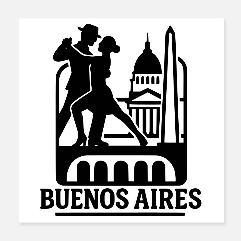 buenos aires silhouette Poster 20x20 cm