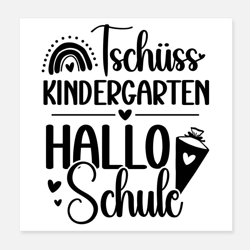 Hallo Schule – Schulkind 2026 - Erster Schultag Poster 20x20 cm