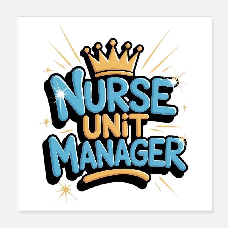 Responsable de l’unité infirmière – Leadership en soins de santé infirmier Poster 20 x 20 cm