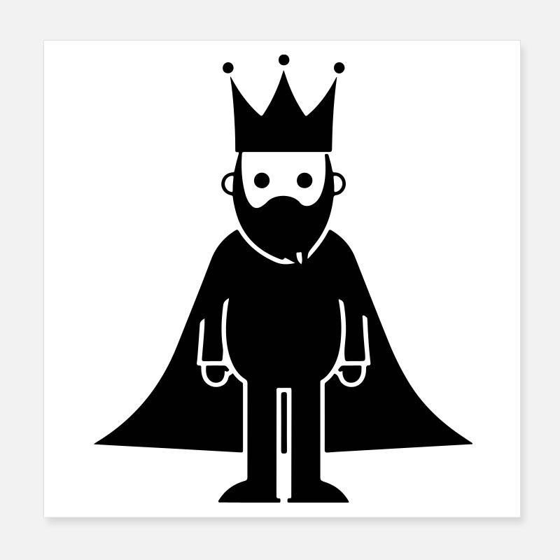 King Majesty Poster 8" x 8" (20x20 cm)