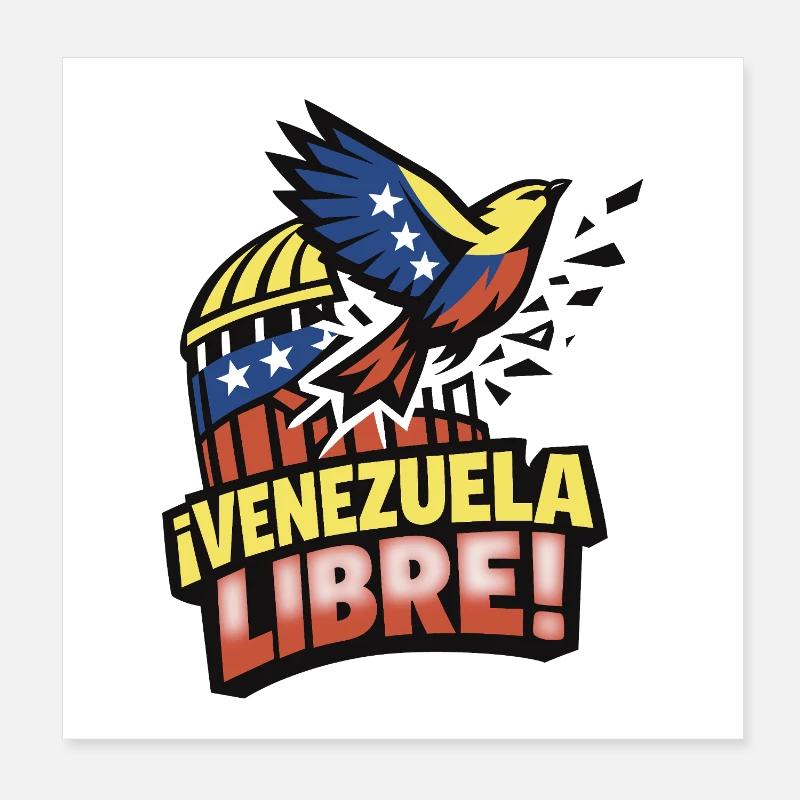 Freies Venezuela Poster 20x20 cm