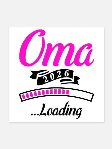 Grandma 2026 Loading - Poster 8" x 8" (20x20 cm) - white - Front