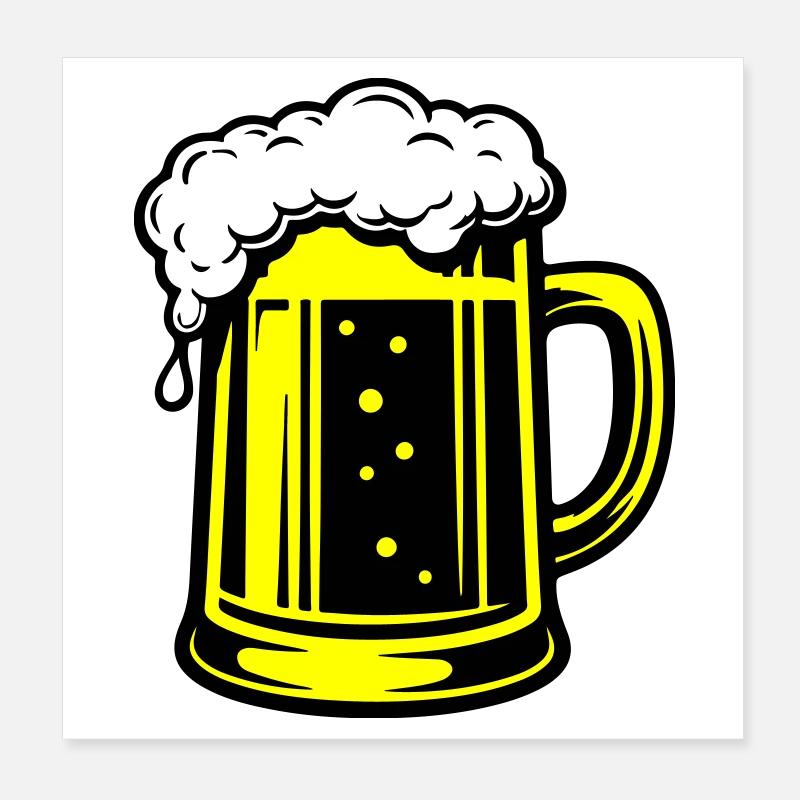 Bierkrug Symbol Bier Poster 20x20 cm
