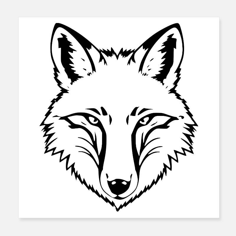 Renard Poster 20 x 20 cm