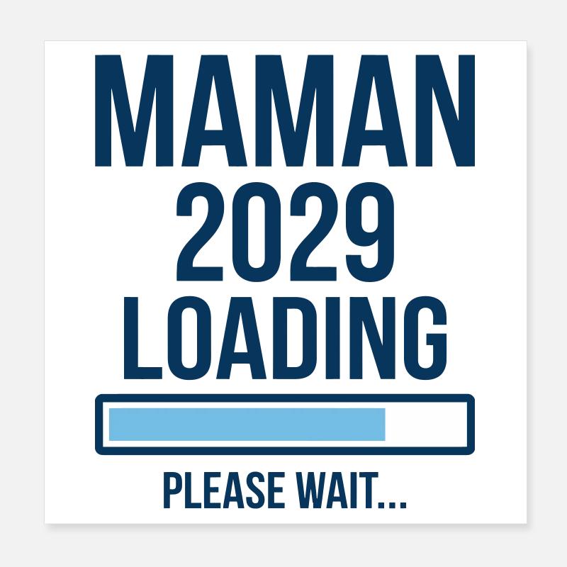 Mom-to-be 2029 Loading Chart Poster 8" x 8" (20x20 cm)