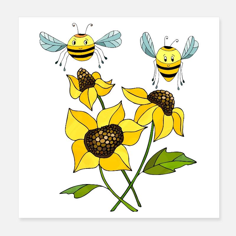 Insects Poster 8" x 8" (20x20 cm)