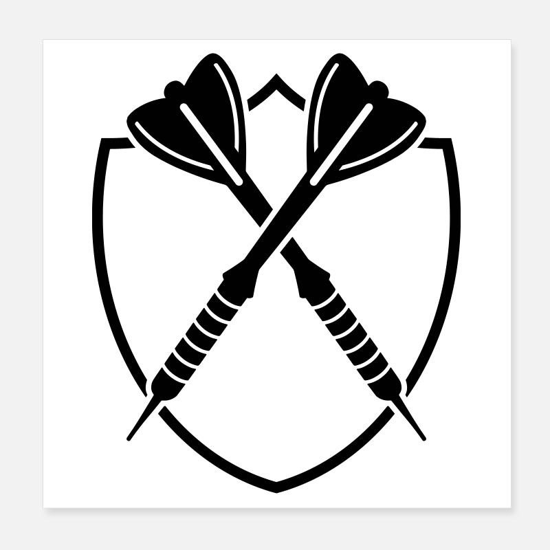 Darts Logo Dart Poster 20x20 cm