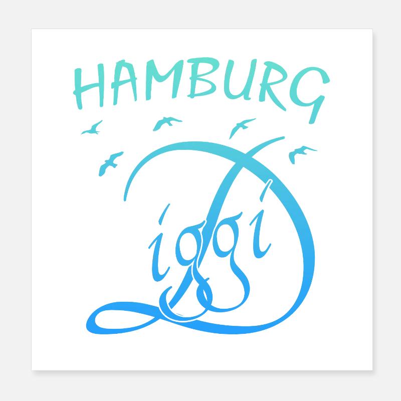 Anker Hamburg Diggi Poster 20x20 cm