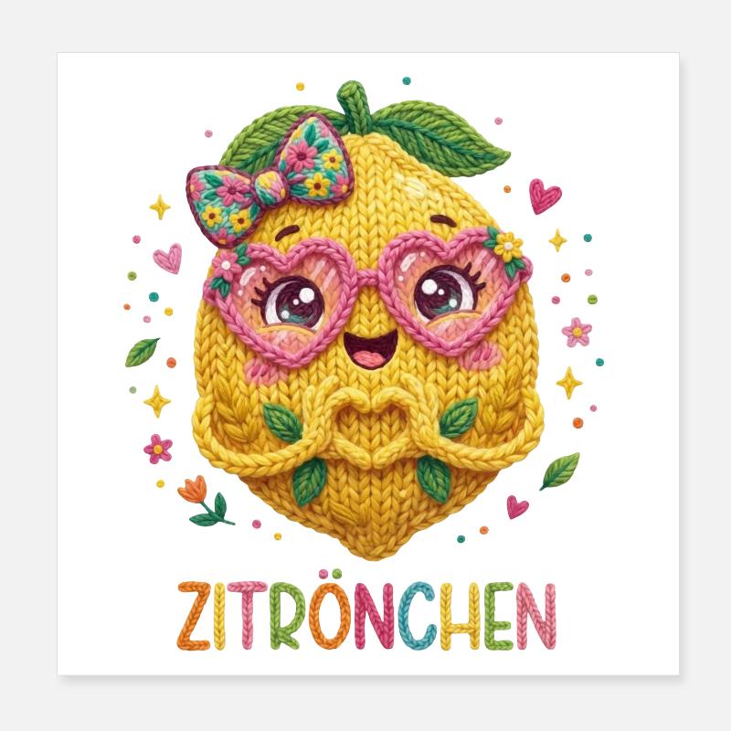 Lemon Lemon Lemon Poster 8" x 8" (20x20 cm)