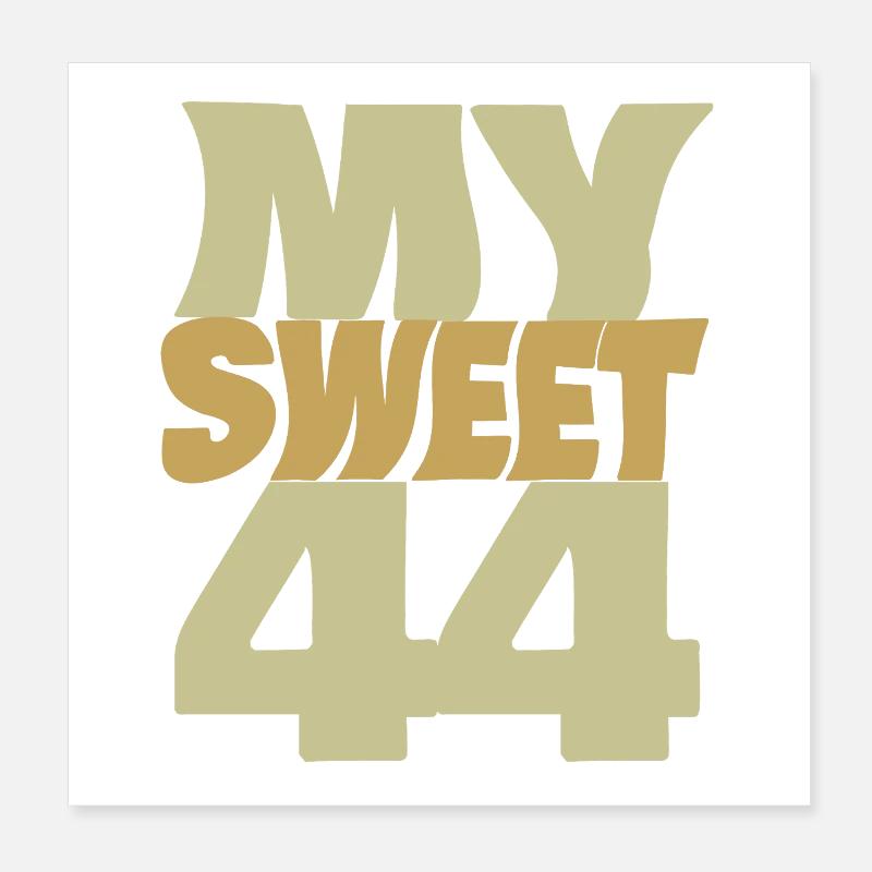 Anniversaire 44 Poster 20 x 20 cm