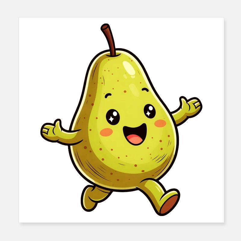 Walking Bulb Poster 8" x 8" (20x20 cm)
