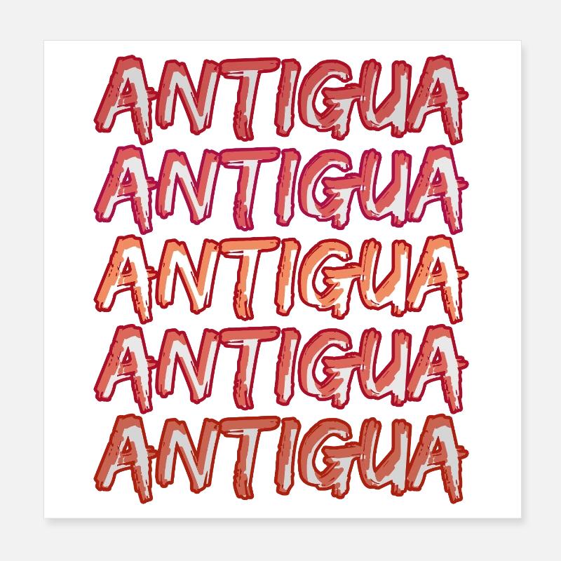 Antigua Graffiti Serie Poster 20x20 cm