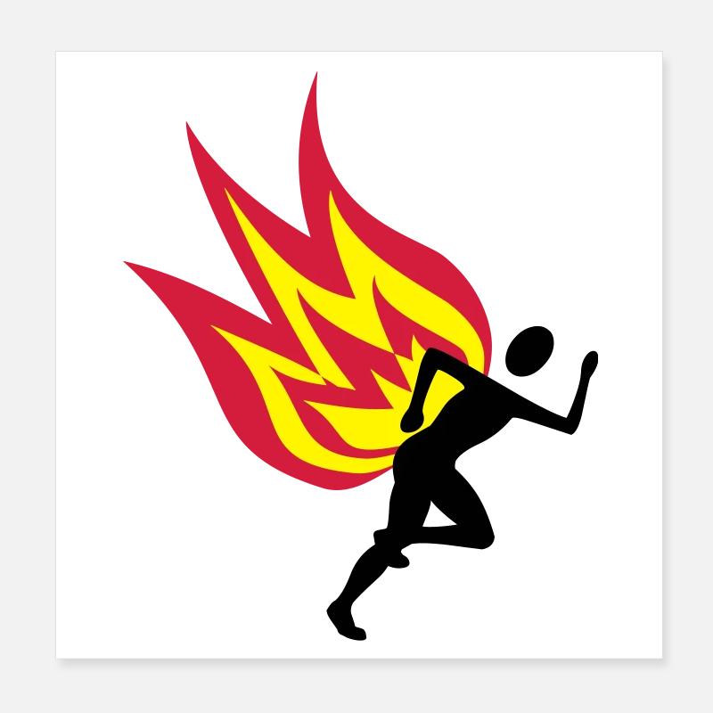 Feu de Jogger Poster 20 x 20 cm