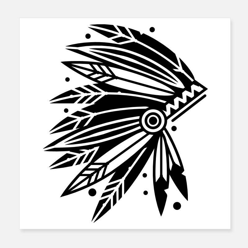 Chieftain's Headdress Poster 8" x 8" (20x20 cm)