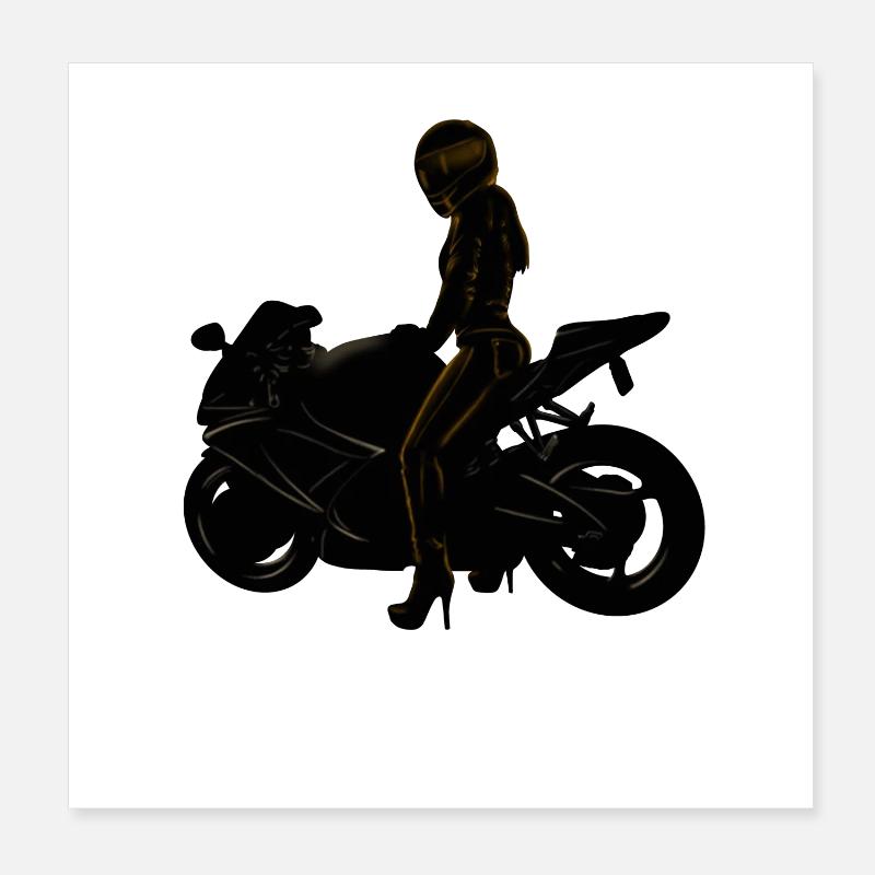 Motorcycle Poster 20 x 20 cm