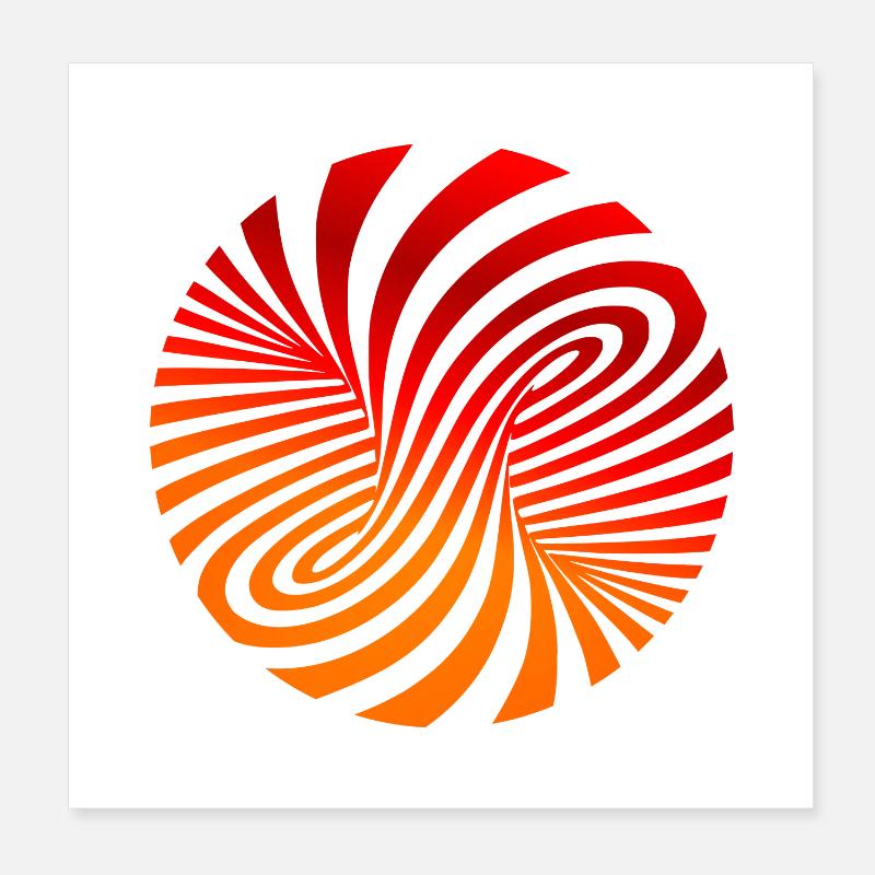 psychedelic tornado optical illusion swirl dre Poster 8" x 8" (20x20 cm)