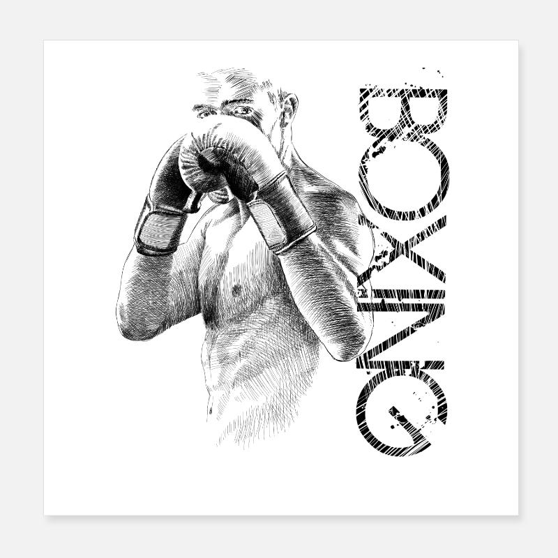 Boxer Poster 20x20 cm