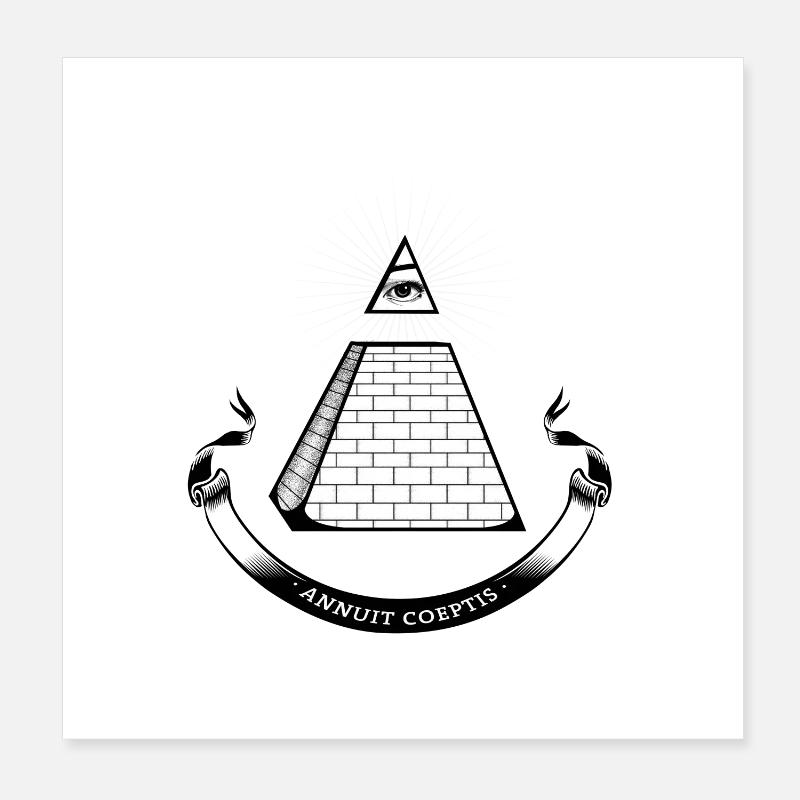 illuminati pyramide Erleuchtung geheim cool Nerd b Poster 20x20 cm