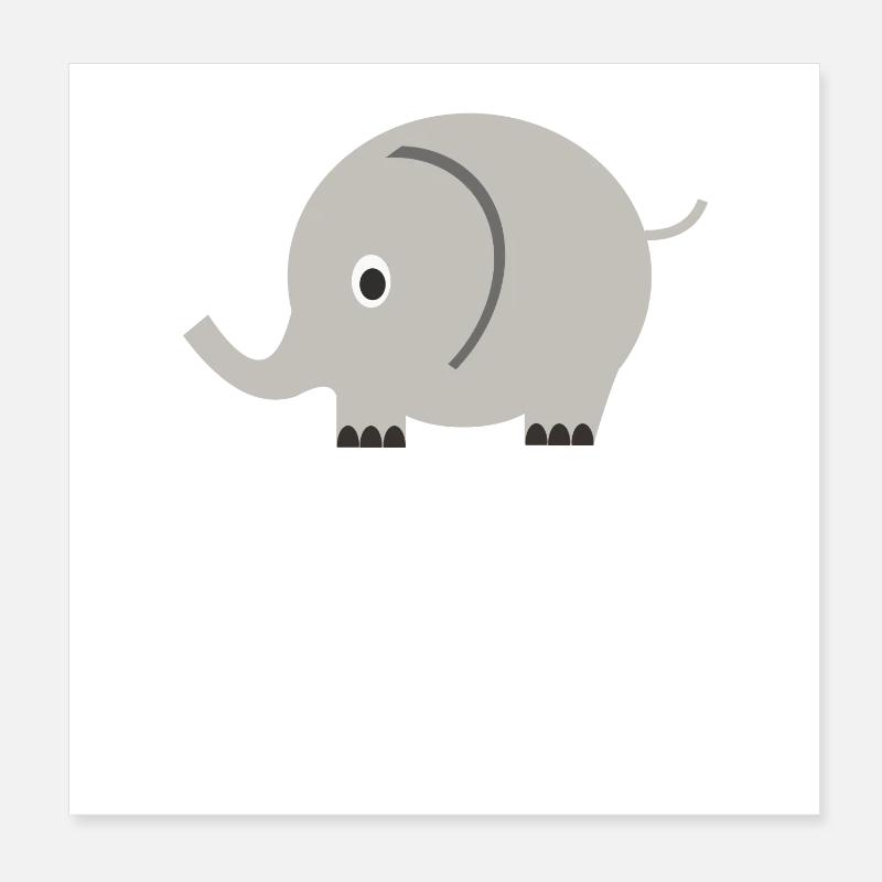 elephant Poster 8" x 8" (20x20 cm)