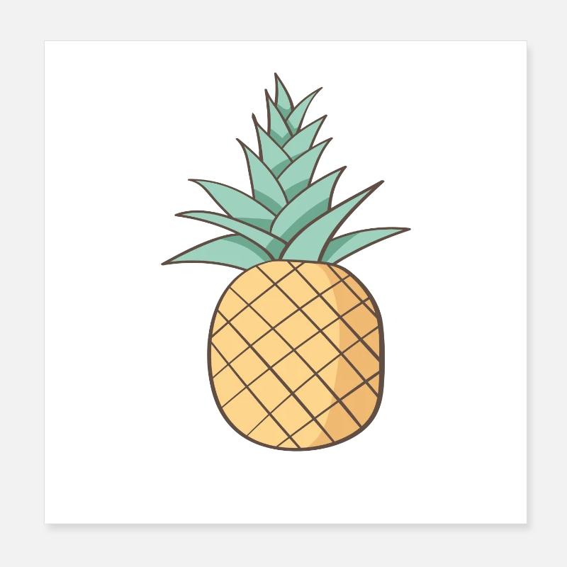 Ananas Poster 20 x 20 cm