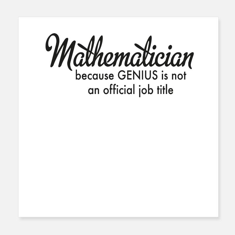 mathematics Poster 8" x 8" (20x20 cm)