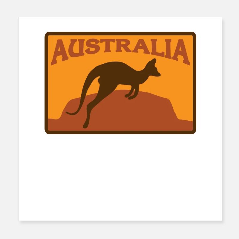 Australien Poster 20x20 cm