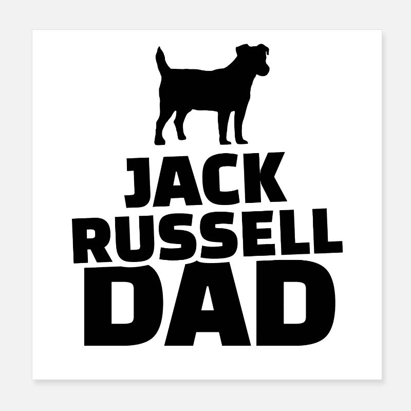 Jack Russel Dad Poster 20x20 cm