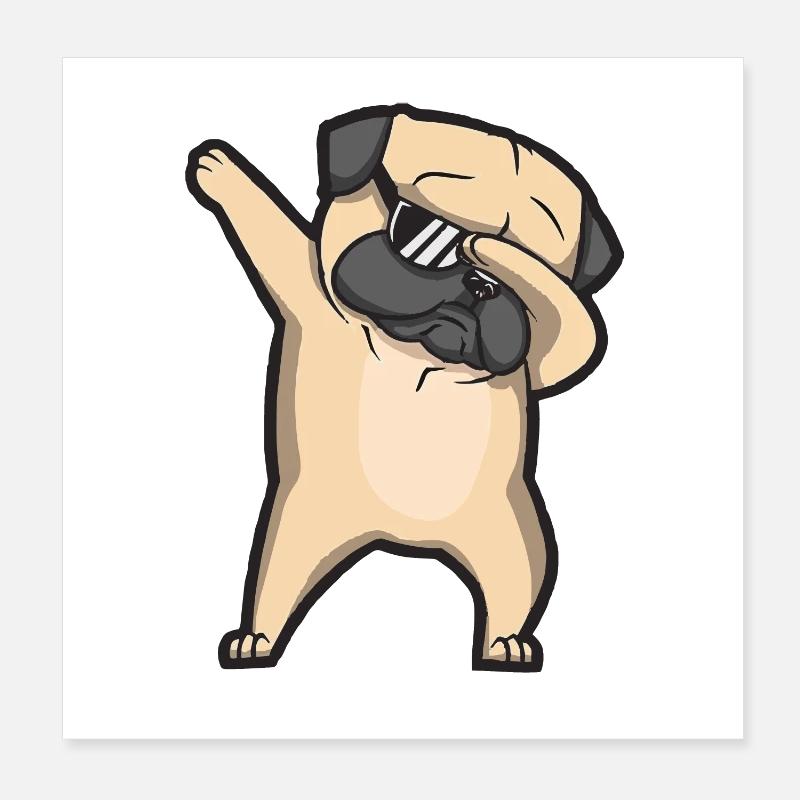 dabbing carlin Poster 20 x 20 cm