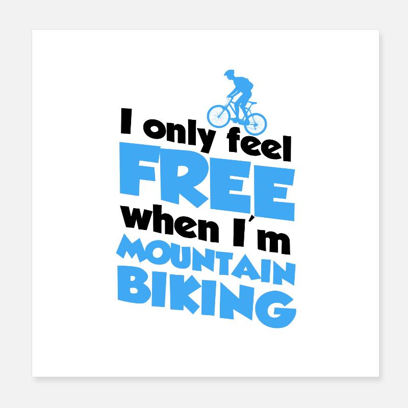 VTT, vélo, vélo, vélo, vélo Poster 20 x 20 cm