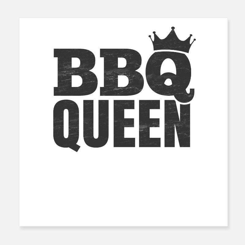 BBQ Queen Poster 8" x 8" (20x20 cm)